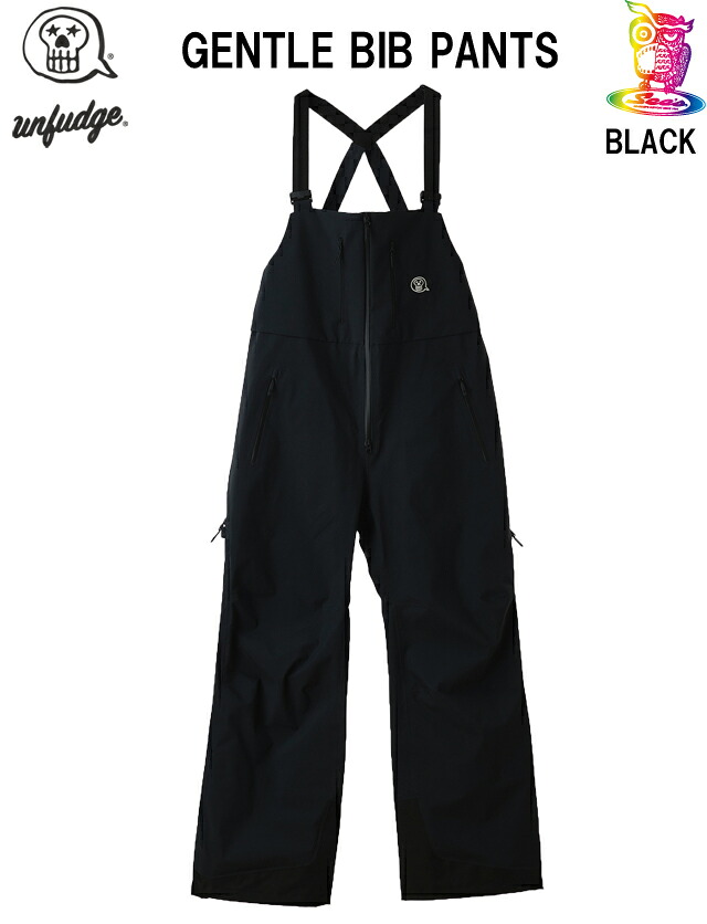 【取っておく商いもの】26-27☆UNFUDGE 【アンファッジ】GENTLE BIB PANTS【定まり品】BLACK