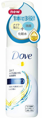 ユニリーバ ダヴ　３ｉｎ１メイクも落とせる泡洗顔料 135ｍｌ×24個 【送料無料】
