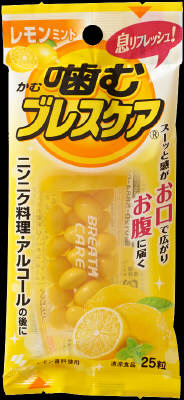 小林製薬 噛むブレスケア　レモンミント　２５粒 &times;48個【送料無料】【オーラル】【歯磨き】【歯ブラシ】｜紀州和歌山てんこもり