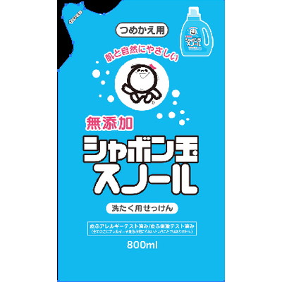 シャボン玉石けん シャボン玉スノール　つめかえ用 ８００ｍｌ×24個【送料無料】【衣料用洗剤】【柔軟剤】【仕上げ剤】