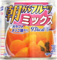 はごろもフーズ　ハゴロモ朝からフルーツミックスＭ２　１９０ｇ×24個　【送料無料】　みかん・パインアップル・黄桃が入っています。オリゴ糖を添加したシラップ漬けです。