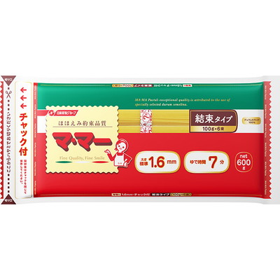 マ・マー　チャック付結束スパゲティ　１．６ｍｍ　６００ｇ ×20個