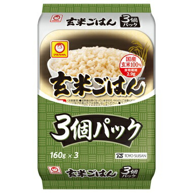 【全商品ポイント３倍 5/20(火)0:00～23:00】東洋水産 マルちゃん 玄米ごはん 160g×3個パック ×32個