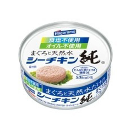 【全商品ポイント５倍 5/23(金)20:00～5/24(土)23:59】はごろも まぐろと天然水だけのシーチキン純 70ｇ×24個 食品添加物不使用 オイル不使用 ツナ 缶詰 きはだまぐろ