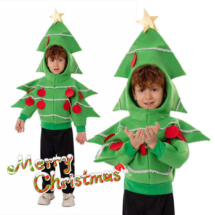 【楽天市場】クリスマスツリー コスチューム クリスマス サンタ 子供 仮装 cosplay 帽子付き コスプレ ジャケット 男の子 女の子 ...