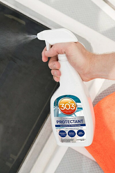 楽天市場 ３０３ エアロスペース プロテクタント 紫外線 劣化 日焼け 防止 Uv 950ml 長持ち ノンシリコン スプレー バイク オートバイ 車 キャンピングカー タイヤ ダッシュボード ボート 船 椅子 カバー ゴム プラスチック ユニマットマリン