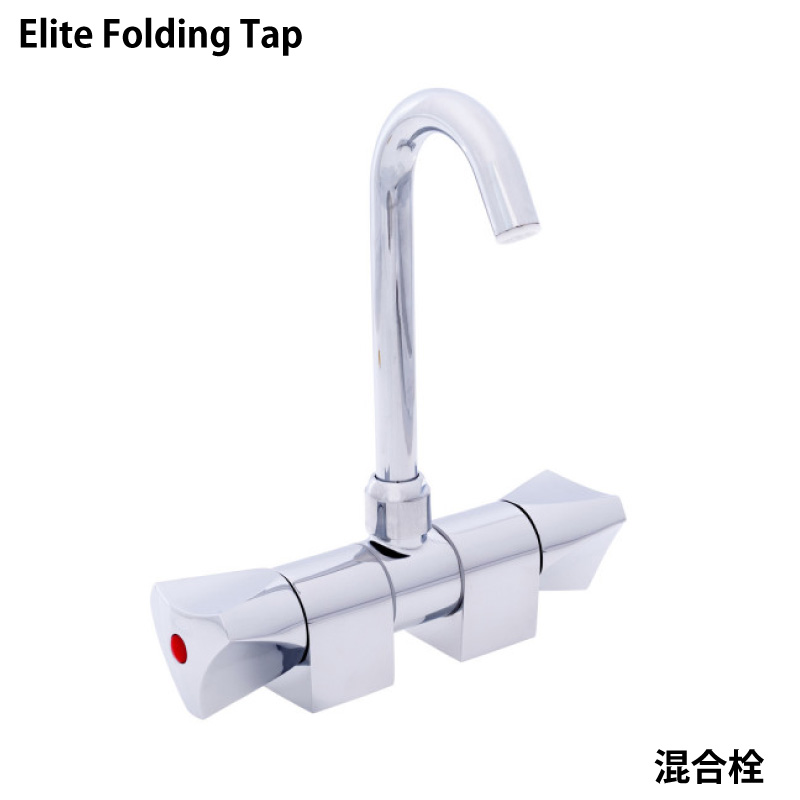 【エントリーで店内Ｐ5倍】Elite 蛇口 混合栓 | Shurflo クロームメッキ ミックス サイドノブ 内装品 キャンピングカー