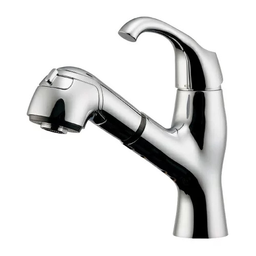 【お取り寄せ商いもの】カクダイ 水栓金具  184-024 シングル生き胆抽き出し練りあわせる栓 洗面 1大広間 ブレードホース 逆止