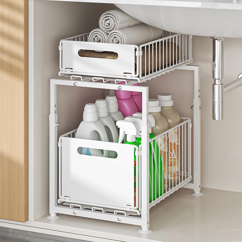 スライド式 シンク下 収納 大河商事 スライド式シンク下収納2段 引き出し 9KG耐荷 キッチン 調味