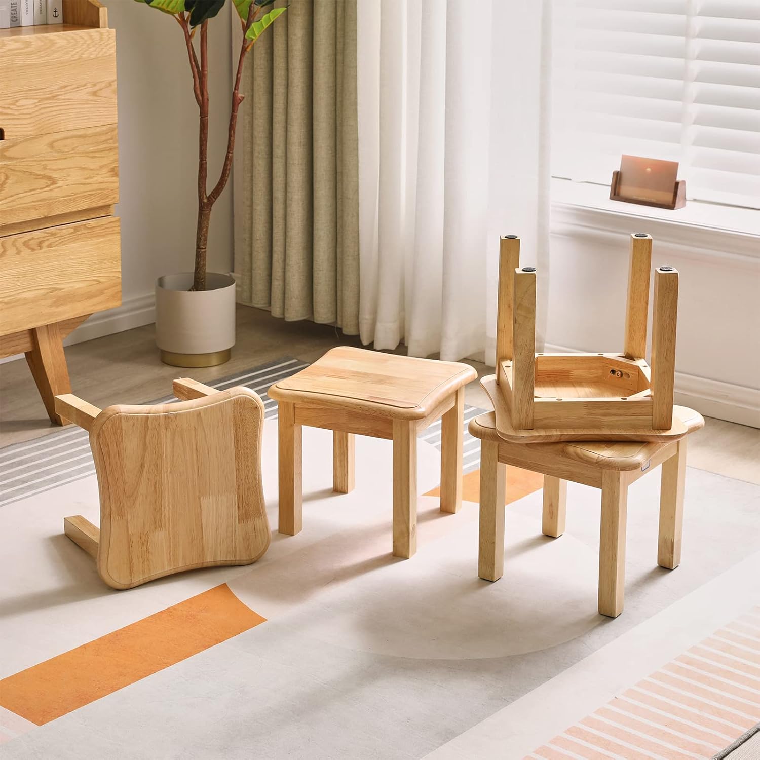 楽天市場】【送料無料】Aibiju スツール 椅子 木製 四角 ダイニング