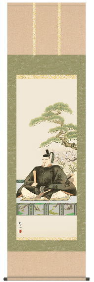 【床軸】【掛け軸】【開運・縁起画・厄除図】 天神・洛彩緞子本表装 尺五 14,573円