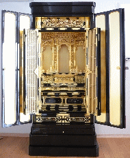仏壇 金仏壇 京型胴長 総金箔 浄土真宗 西 熊野川20号お西専用仏具二分の一ごお持て成しあるいは客あしらい仏具お届け