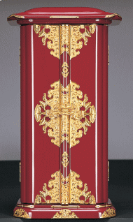 仏壇 仏具 厨子型仏壇 木製 木瓜厨子(黒塗り)10寸