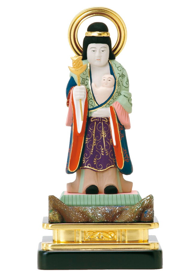 楽天市場】仏像 彩色 子安鬼子母神 5.0寸 : 仏壇職人関工作所