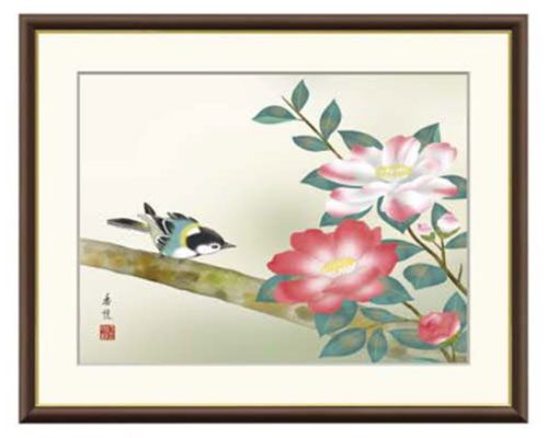 楽天市場】額絵 日本画 花鳥画 秋飾り 【紅葉】 西尾香悦 G4-BK082