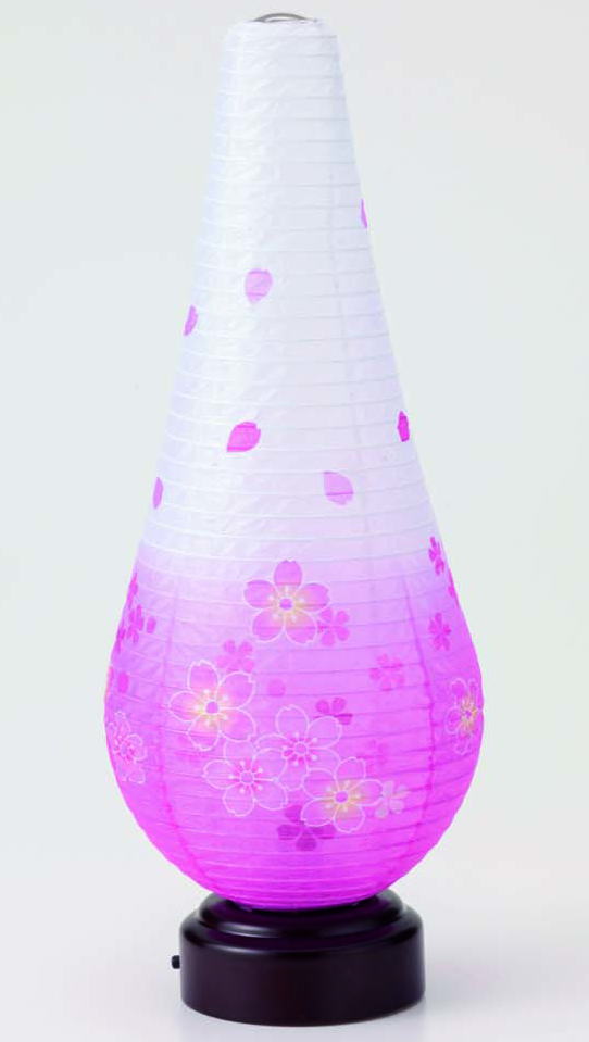 盆提灯 モダン提灯 天然木 紙張 結花・舞桜 LED電池|熊野古道仏壇センター