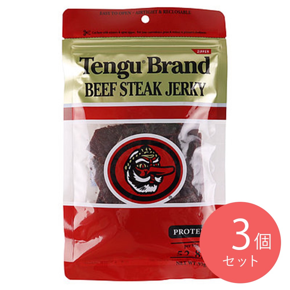 テング ビーフステーキジャーキー レギュラー 93g×3袋