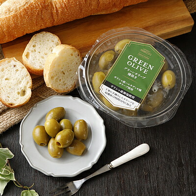 成城石井自家製 ギリシャ産グリーンオリーブ(種抜き) 150g | D+2