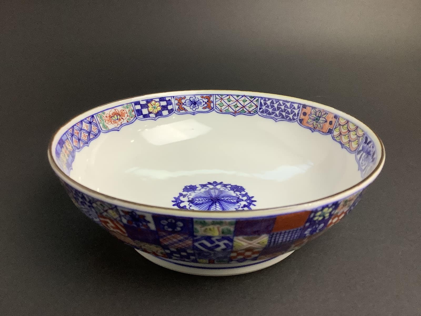 【京焼 清水焼】桝色小紋七寸深皿 矢野正三 碧黄石 作家物 和食器 陶器 京焼 清水焼】桝色小紋七寸深皿 矢野正三 碧黄石 作家物