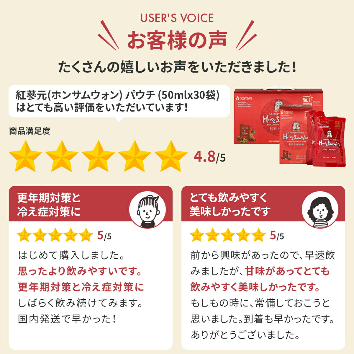 正官庄 日本公式】 紅蔘元(ホンサムウォン) Hongsamwon パウチ (50ml x