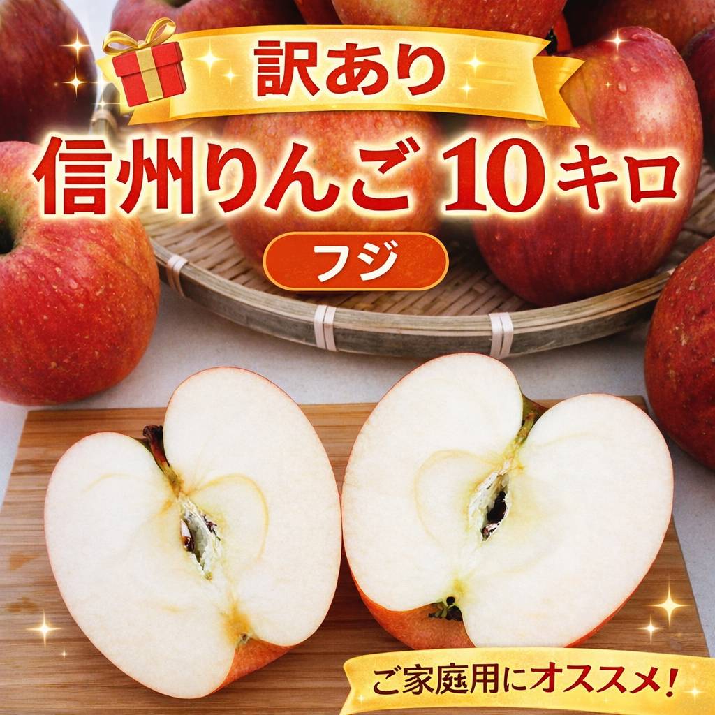 楽天市場】りんご 長野 完熟 サンふじ 約 10kg 20-40玉 贈答用 お歳暮