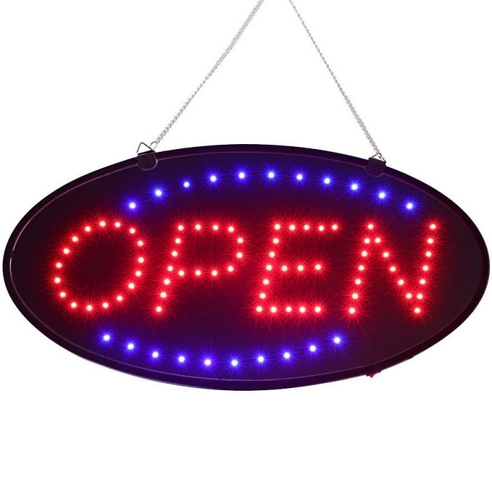 楽天市場】光る LED看板 オープン クローズ 38×68cm 高輝度led 店舗用