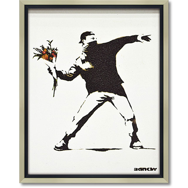 額装品/banksy bristol/バンクシー/Michelangelos basnksy bristol 容赦 Michelangelos David Suicide Bomber 2009