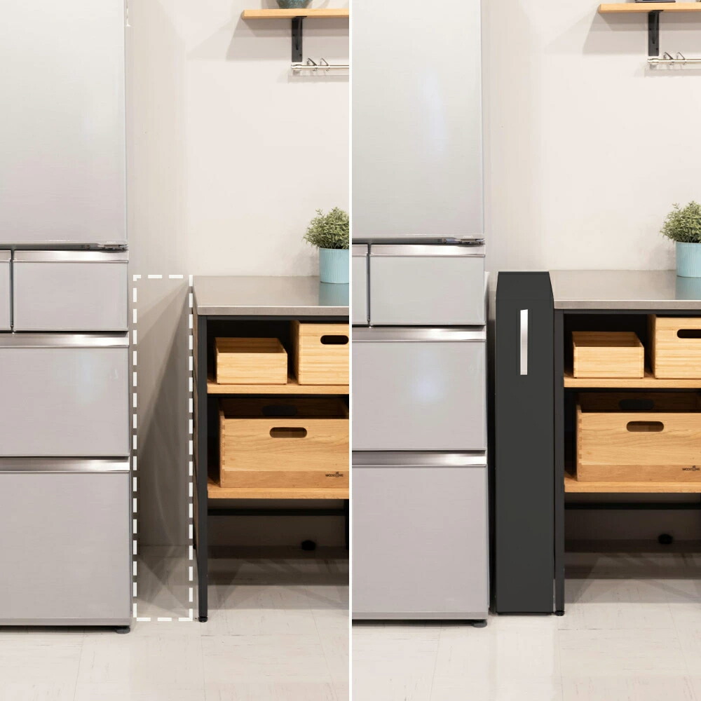 トールワゴン ロータイプ 幅10cm ブラック キッチン 収納 隙間 ワゴンラック 隙間ラック キャスター キッチンストッカー すき間収納 薄型 シンプル スチール キッチンワゴン 付き スリム ラック 収納ラック 収納棚 インテリア キャビネット 隙間収納 収納ワゴン すきま