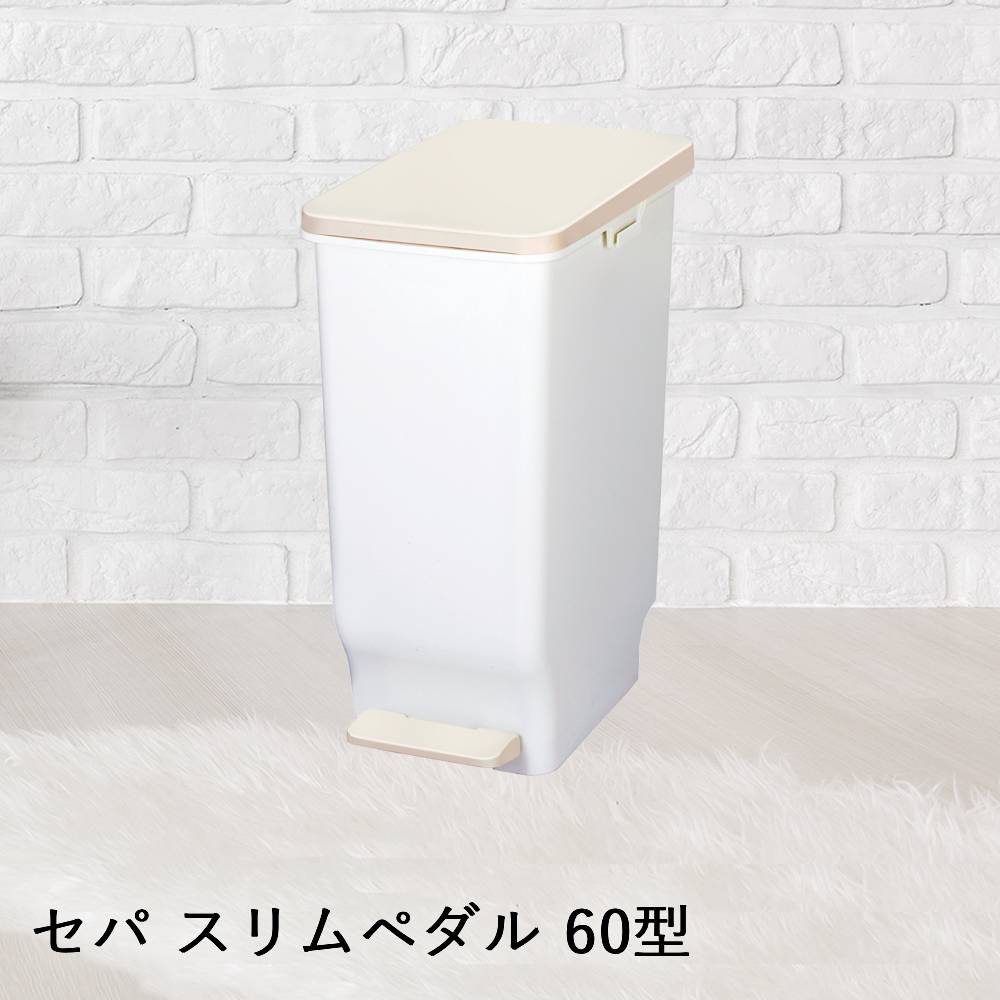 【ポイント10倍 4/11(土)00:00～4/12(日)23:59まで】 【 法人限定 】 銀イオンAg+ 抗菌加工 セパ スリムペダル 60型 60L 組立式 DS-240-660-0 TERAMOTO テラモト | ごみ箱 ゴミ箱 ペダル ごみばこ ペダル式ゴミ箱 ペダル式 ゴミ入れ ごみ入れ おしゃれ ダストボ