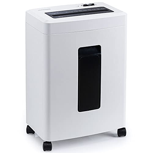 iOCHOW シュレッダー しゅれったー電動 家庭用 マイクロクロスカット:4x10mm 細断枚数A4/12枚 連続細断20分 18L大容量 業務用 静音 カード細断可能 コンパクト