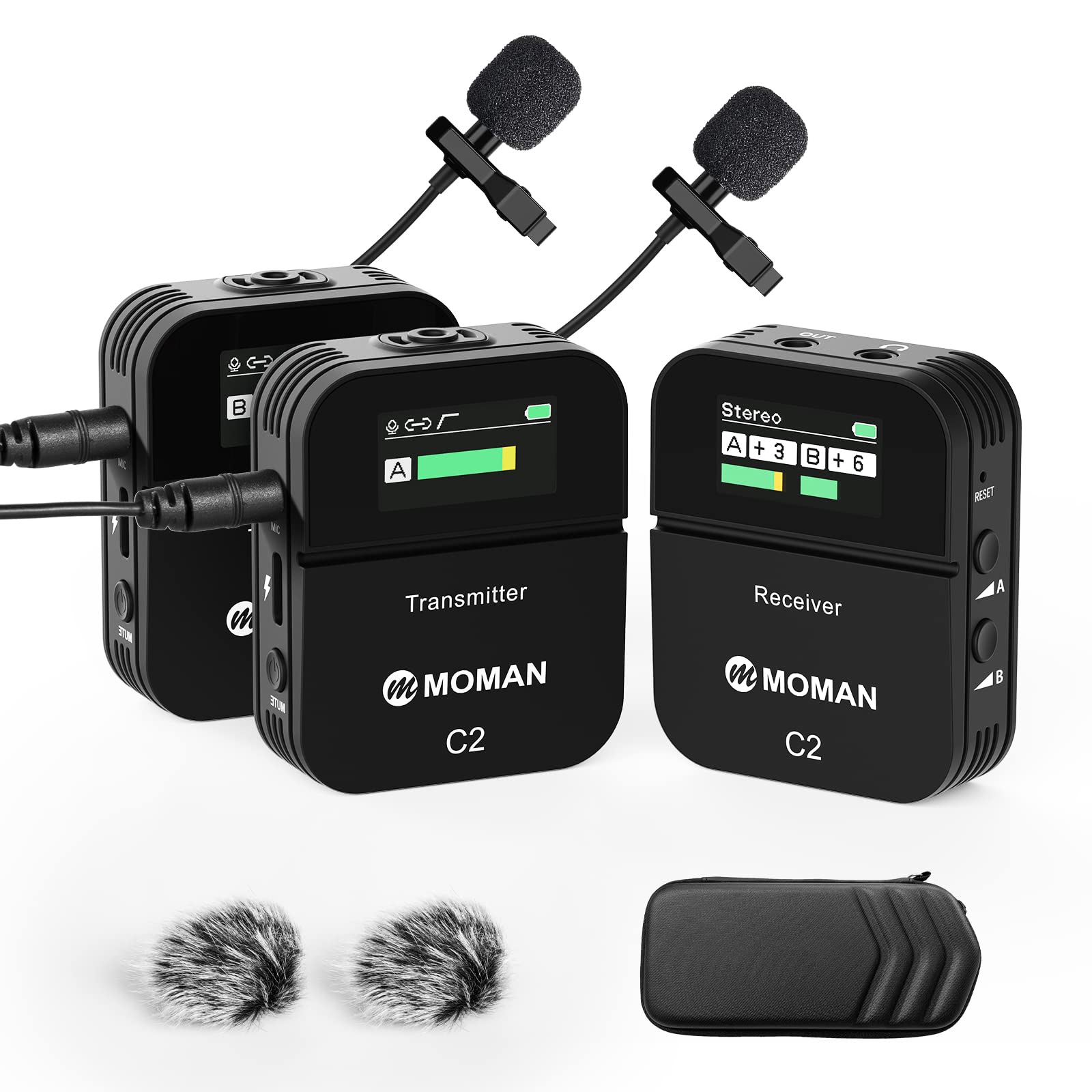 Moman C1X  ワイヤレスピンマイク Wireless Lavalier Microphone for DSLR Moman C1 and C1X | Moman