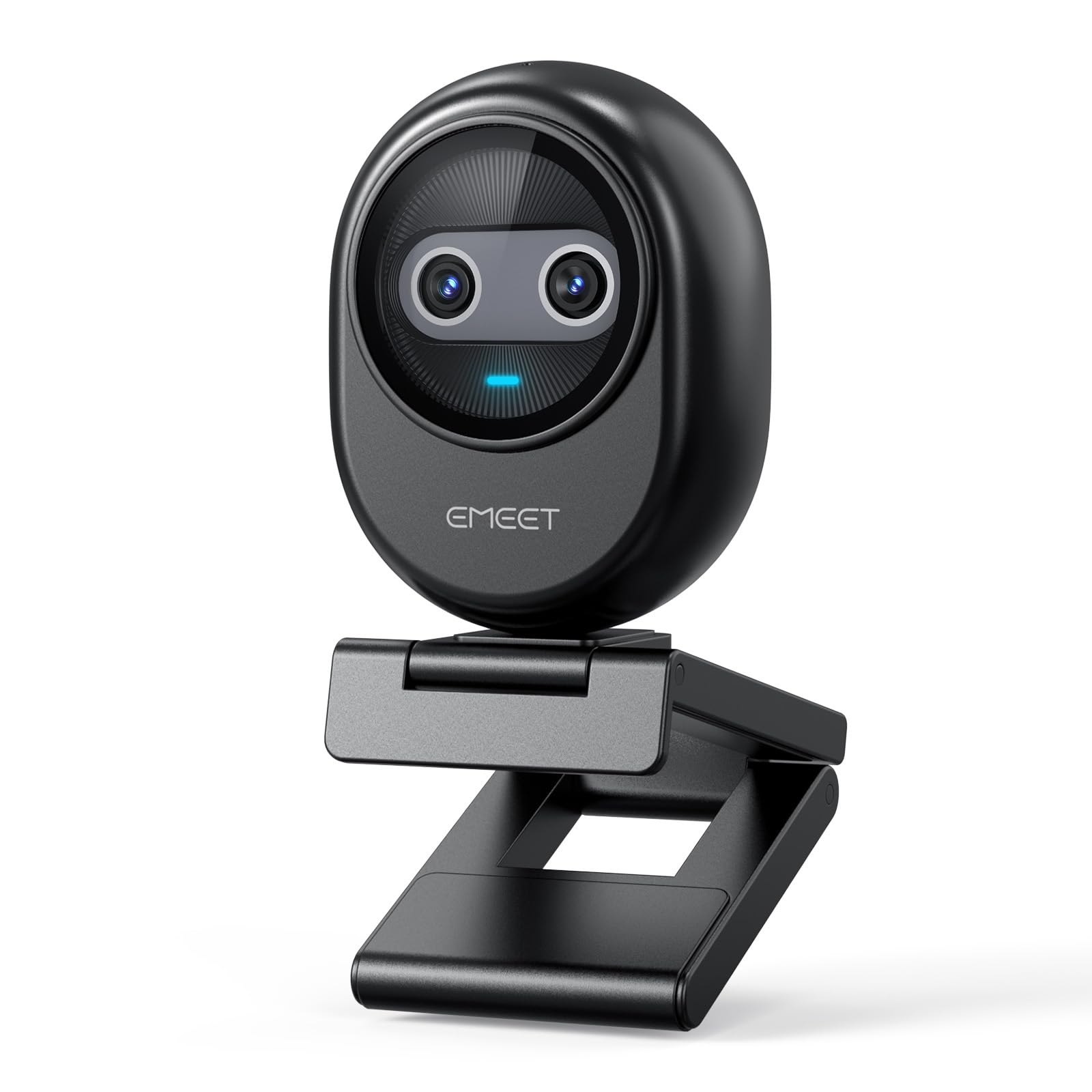 EMEET Piko webカメラ 4K 世界初のデュアルカメラ搭載 AIオートフォーカス 3マイクアレイ&3種類の集音モード 配信用ウェブカメラ クリップベース付き プレゼント ストリーミングやデスクセットアップに最適 ブラック