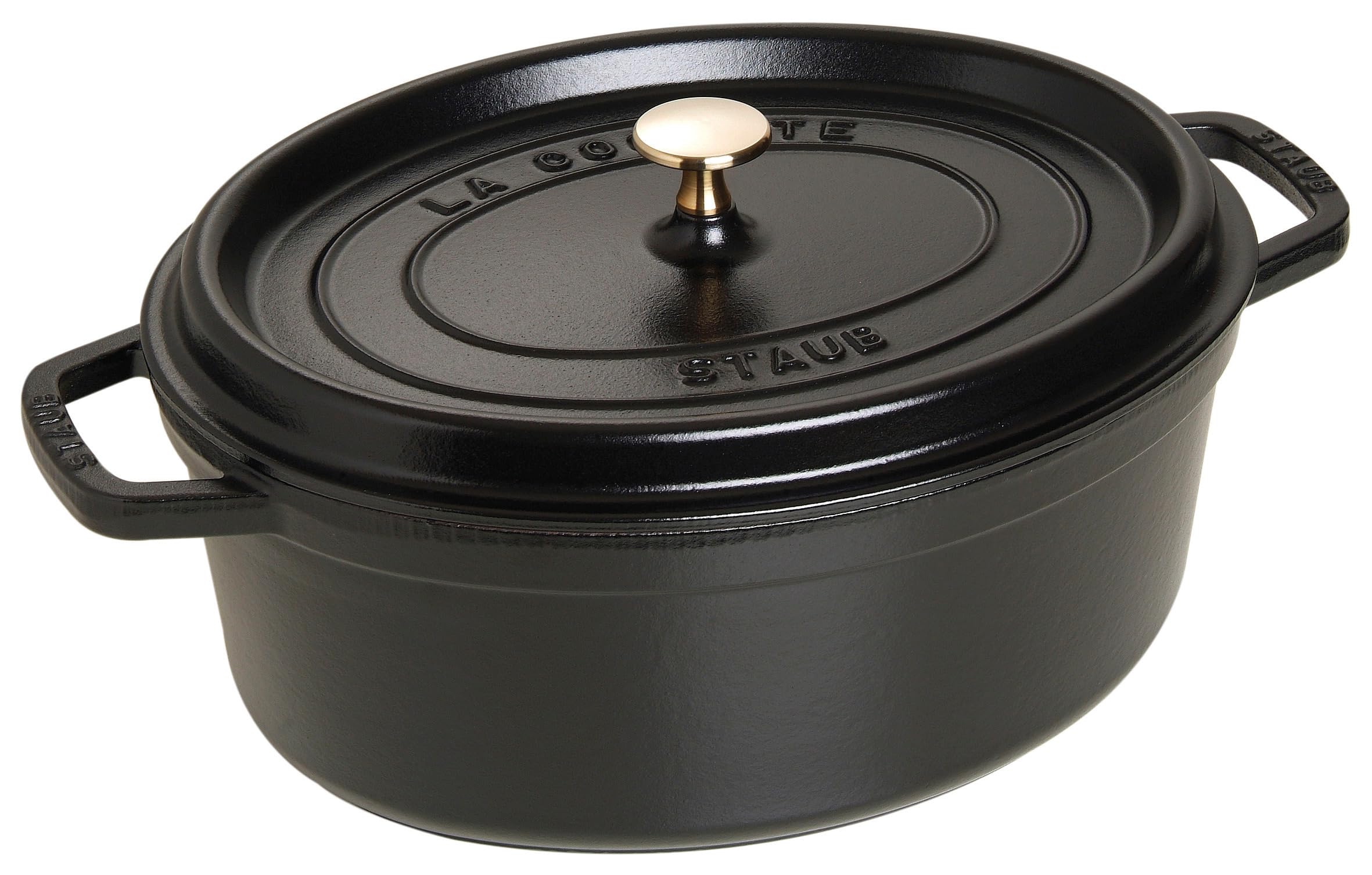 staub ストウブ 「 ピコ ココット オーバル 黒いこと 33珊 」 大層らしい 両手 鋳込み ホーロー 鍋 無水膳立て IH相応う 【日本定め事売りわたす品】 La Cocotte Oval 40509-322