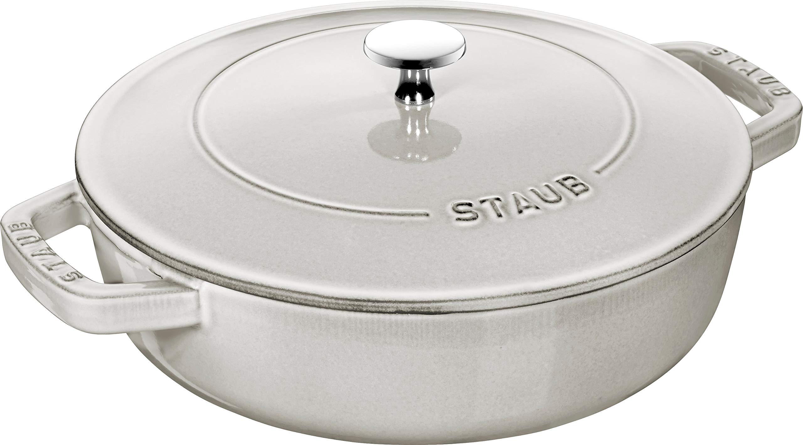 staub ストウブ 「 ブレイザー ソテーパン カンパーニュ 24cm 」 両手 鋳物 ホーロー 鍋 浅型 すき焼き IH対応 【シリアルナンバー付き日本正規販売品】 Braiser 40501-484