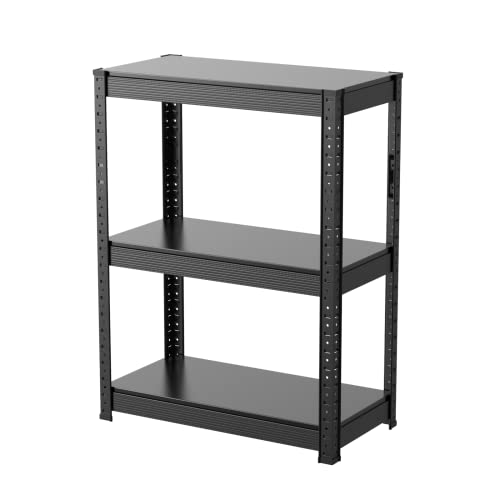 Umimileラック スチールラック 幅60cm 3段 耐荷重120kg/段 メタルラック (幅60&times;奥行30&times;高さ80cm, ブラック)｜生活応援ショップ　店