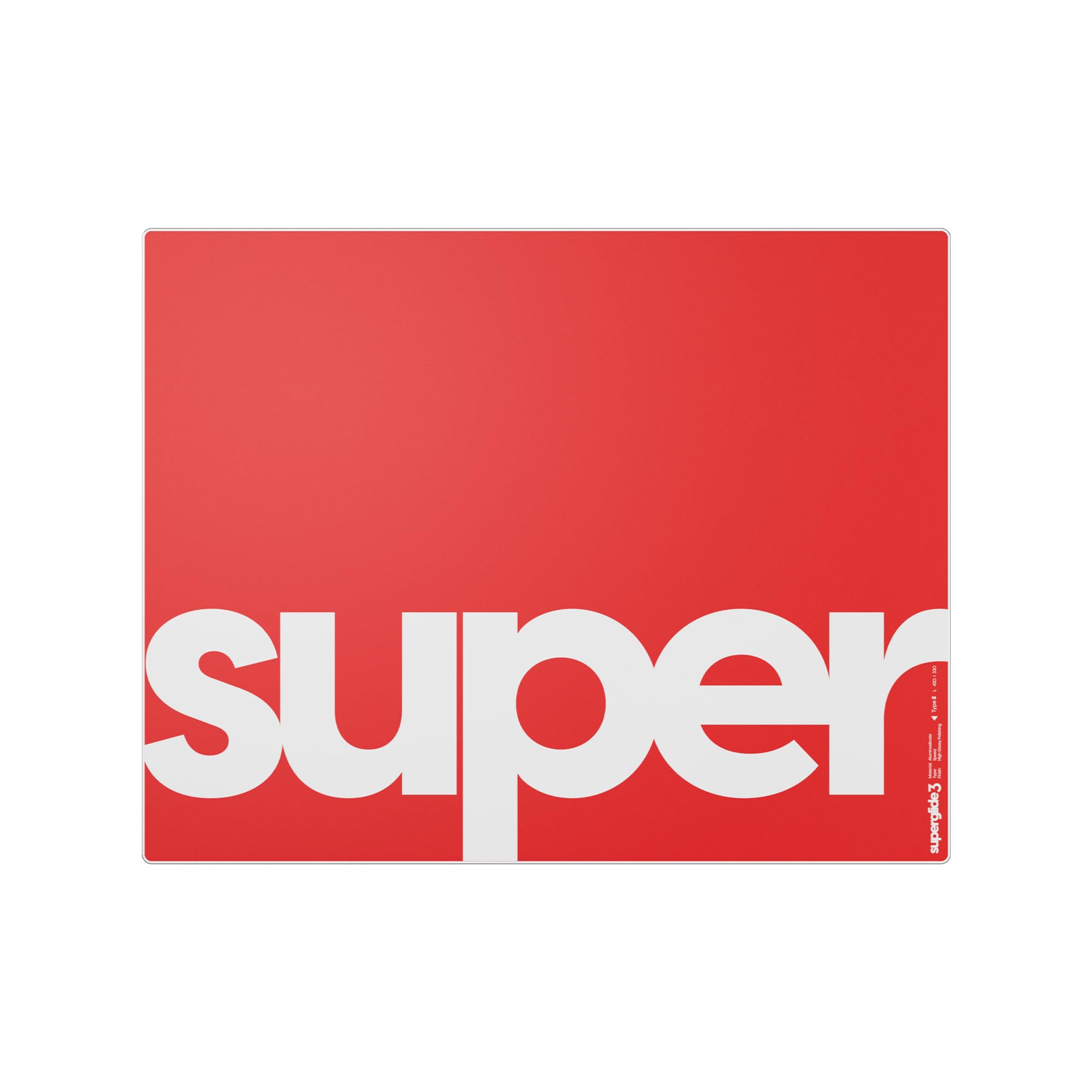 Pulsar Gaming Gears eSports仕様 ゲーミングマウスパッド Lサイズ Superglide2 Glass Mousepad ガラスパッド 滑り止め 国内正規品 42cm × 33cm (L, Red)