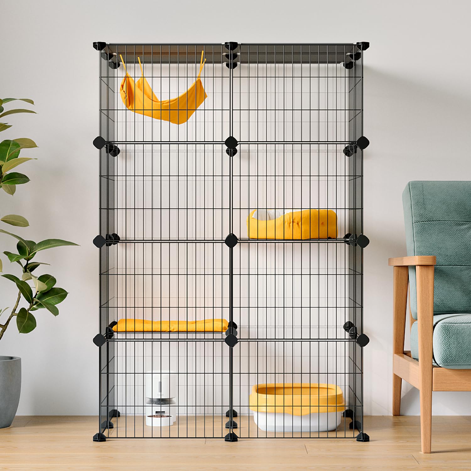 楽天市場】Topzoo 猫 ケージ 高さ123×幅81×奥行き61cm 2段 大型 ワイド