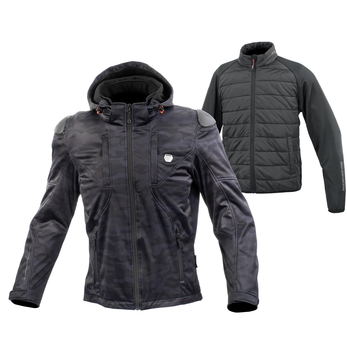[KOMINE] バイク用ジャケット 07-6235 Black Camo XL
