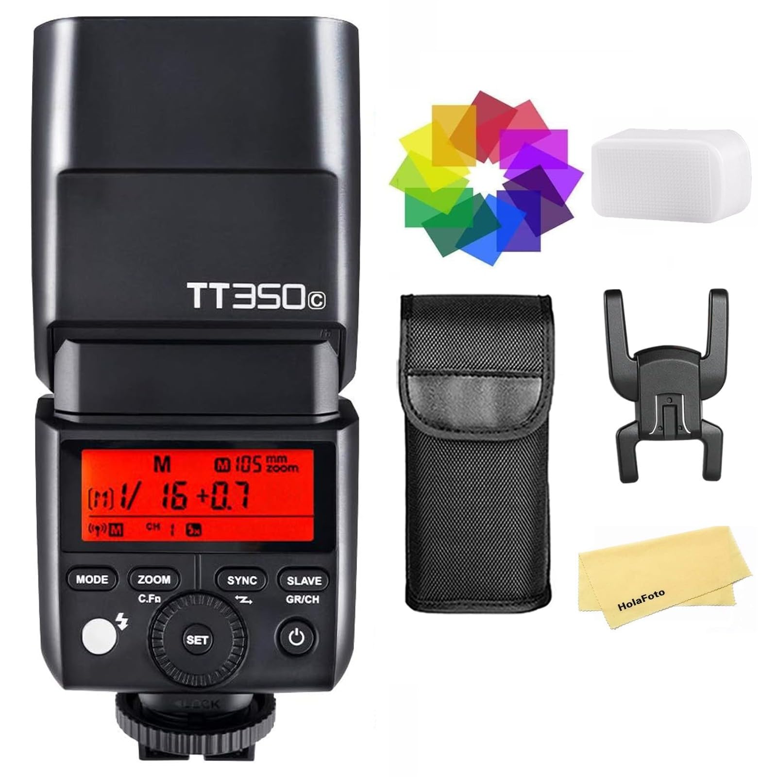 Godox TT350C TTL camera flitser Speedlite, 2.4G HSS 1 / 8000s TTL GN36 elektronische flitser voor Canon Mirrorless digitale camera