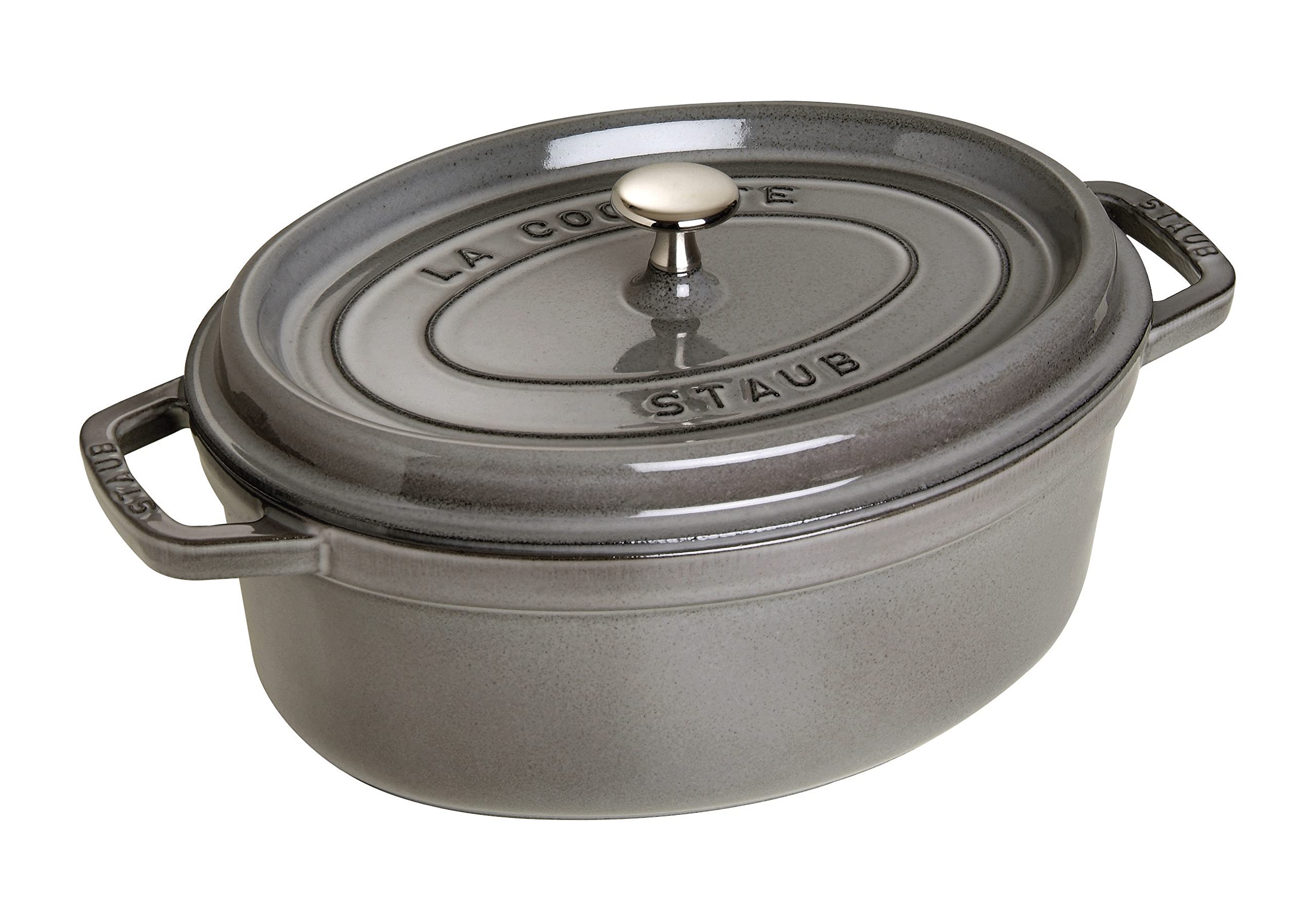 staub ストウブ 「 ピコ ココット オーバル 薄墨色 33珊 」 大層らしい 両手 鋳込み ホーロー 鍋 IH相応う 【日本定め事売りわたす品】 La Cocotte Oval 40509-324