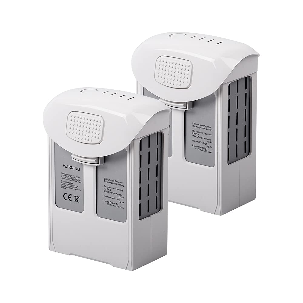 DJI Phantom 4バッテリー 大容量 5870mAh シリーズ インテリジェント フライト バッテリー【2本】 DJI Phantom 4, Phantom 4 Pro, Phantom 4 Pro V2.0, Phantom 4 Advanced