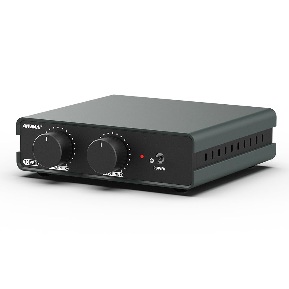 AIYIMA T3 PRO MM/MC RIAA フォノプリアンプ ターンテーブル/レコードプレーヤー/家庭用HiFiオーディオ/ステレオアンプ/スピーカー用、プロフェッショナルフォノグラフプリアンプ 39dBゲイン＆ボリューム調整＆AC電源アダプター付き
