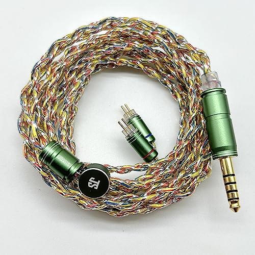 【JSHiFi-Fairy】2pin4.4mmリケーブルバランス 金メッキと銀メッキと銅混合&銀箔線材 4.4mm交換ケーブル 2pinイヤホンアップグレードケーブル (2pin4.4mm)