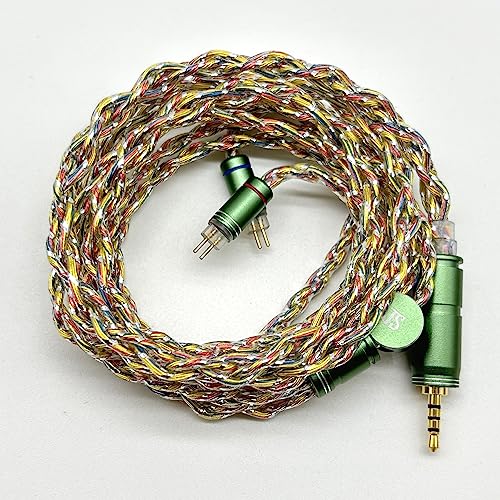 【JSHiFi-Fairy】2pin2.5mmリケーブル 2.5mm金メッキと銀メッキと銅混合&銀箔線材 交換ケーブルバランス 2pinイヤホンアップグレードケーブル (2pin2.5mm)