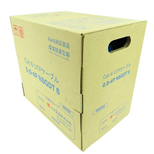 日本製線 Cat6 LANケーブル（300m巻き） NSGDT6 0.5mm-4P 灰