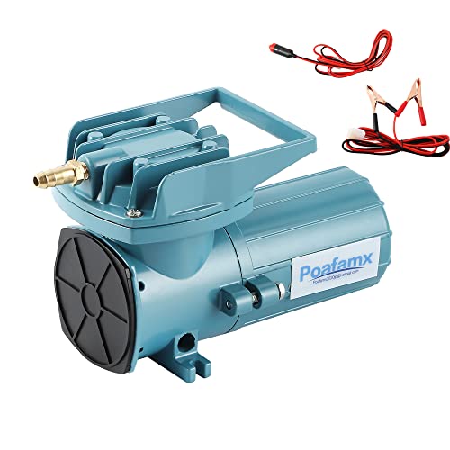 Hanchen エアーポンプ 18W 水槽/漁船用 酸素供給 水槽曝気 パワフル 12V 吐出量 38L /分 吐出口6つ 逆流防止弁付 お釣り用具 : Hanchen エアーポンプ 18W 水槽用 酸素供給 水槽曝気 12V 吐出量 38L &frasl;分 吐出口6つ 逆流防止弁付  お釣り用具 : ペット用品