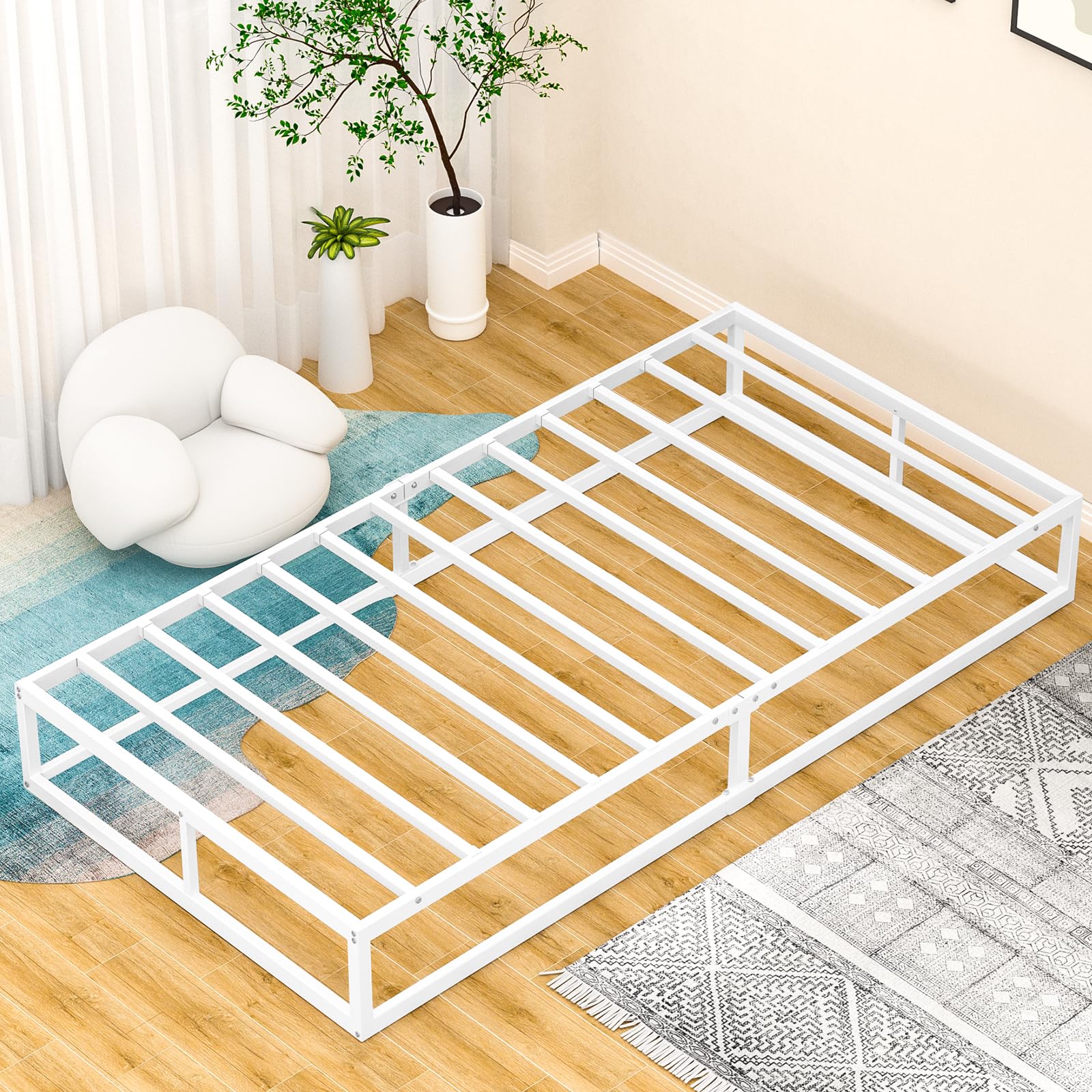 楽天市場】[耐荷重300kg]ベッドフレーム シングル 白 Holdm パイプ