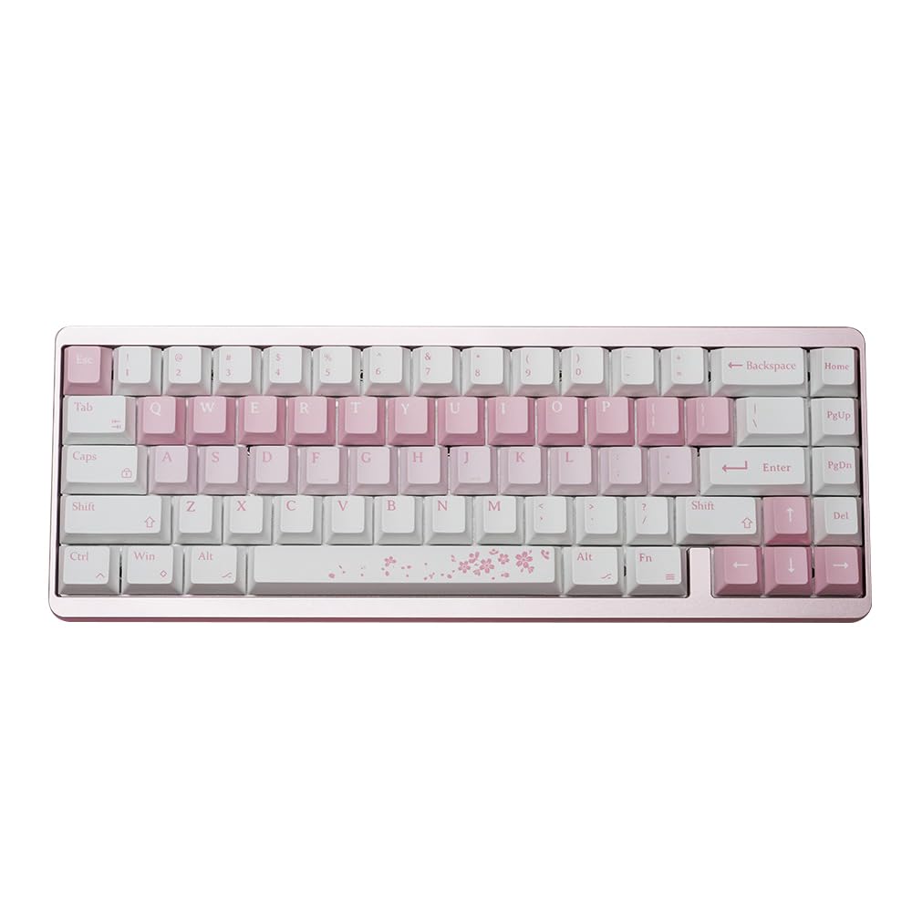 Mechkeys VARMILO Muse65 ゲーミングキーボード、CNC加工アルミ合金シャーシ、有線マグネティックホワイトスイッチキーボード、FPSゲーム用の調整可能なトリガー付き (Sa Kura)