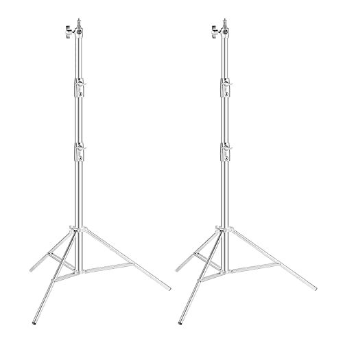 Selens ライトスタンドキット ステンレスチール製 280cm/9ft 耐荷重15kg 1/4-3/8ネジ変換 高さ調節可能 2個セット ヘビーデューティライトスタンド スタジオ撮影 ソフトボックス モノライトなど対応|生活応援ショップ 店
