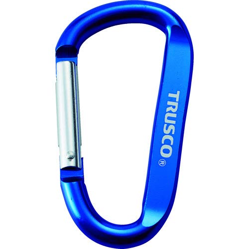 TRUSCO カラビナ線径8mmX80mmD型ブルー &times; 100個 【ケース販売】｜生活応援ショップ　店
